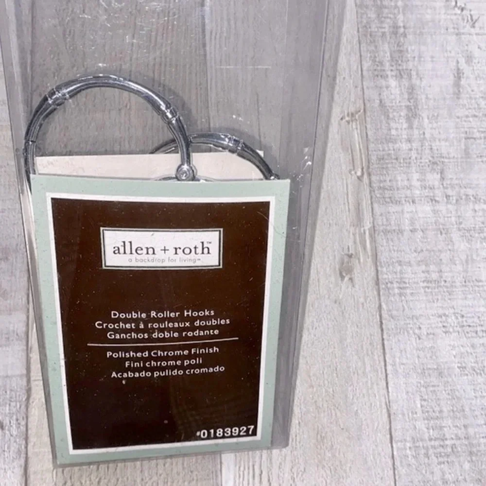 Allen + Roth silver shower curtain hangers